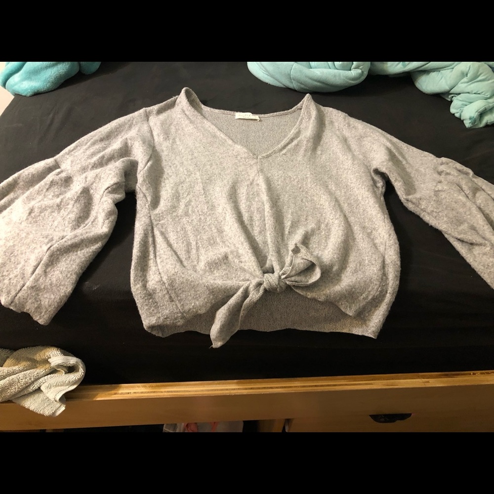 Bell Sleeve Fuzzy Long Sleeve